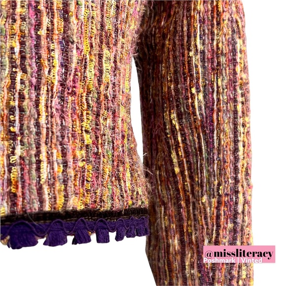 Cynthia Steffe Women’s Multicolour Tweed Metallic Structured Tailored Blazer [4] - Picture 11 of 14